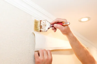 Pose de papier peint à Dangu — revêtements muraux et toiles de verre